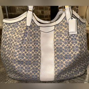 Coach Signature Stripe Jaquard Shoulder Bag